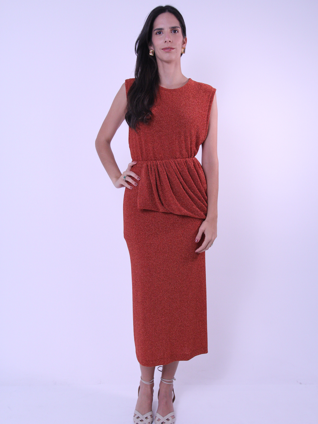 Conjunto Lurex Vermelho Paula Raia