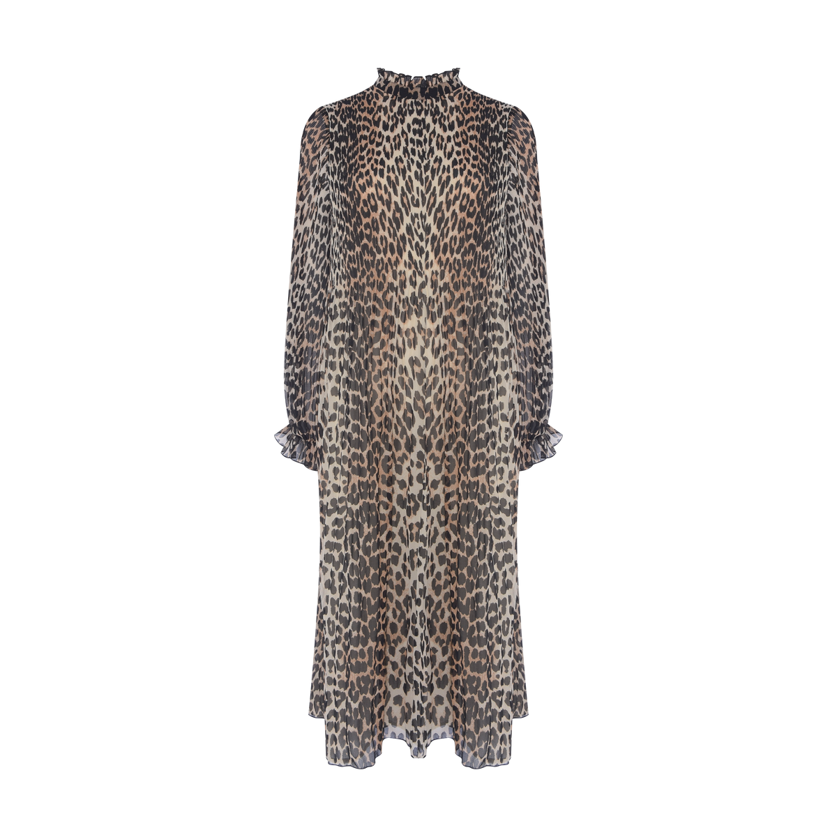 Vestido Animal Print Ganni