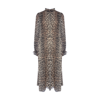 Vestido Animal Print Ganni