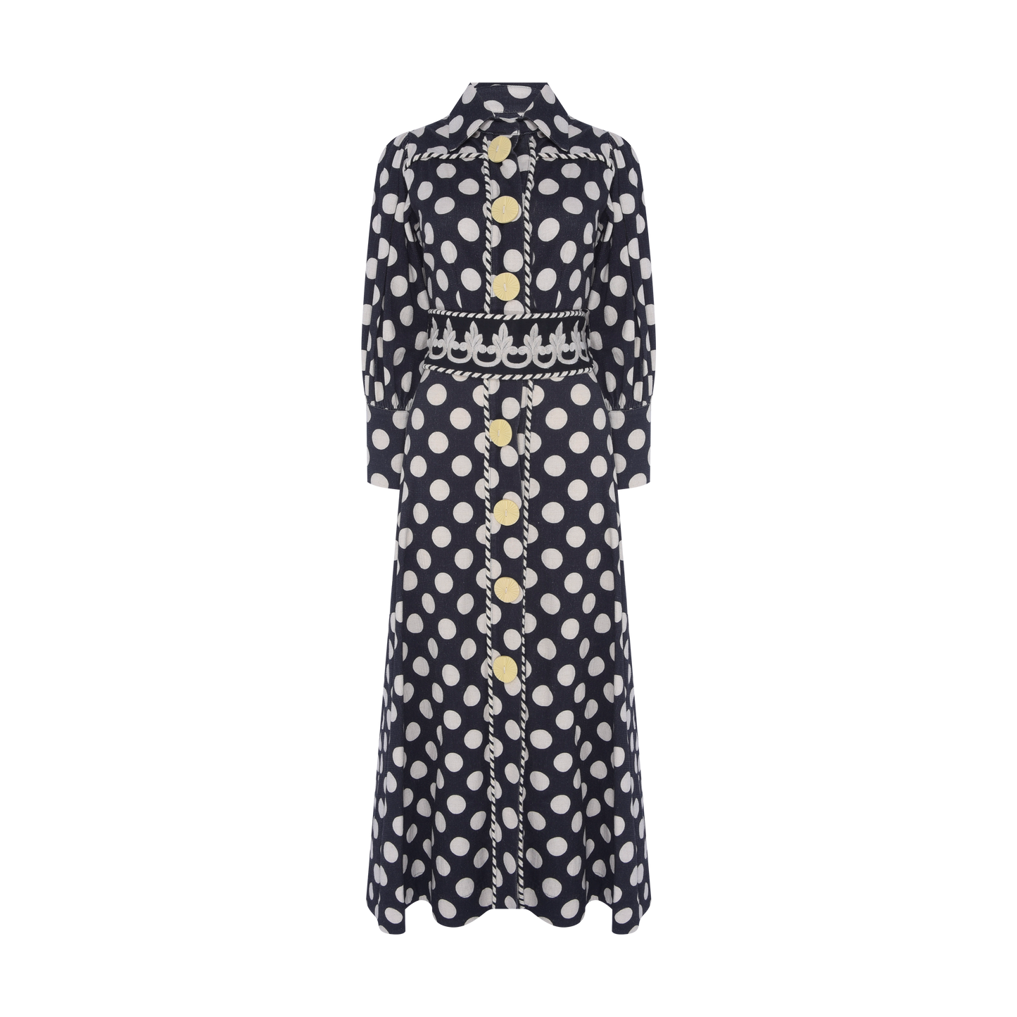 Vestido Estampado Poá Framed