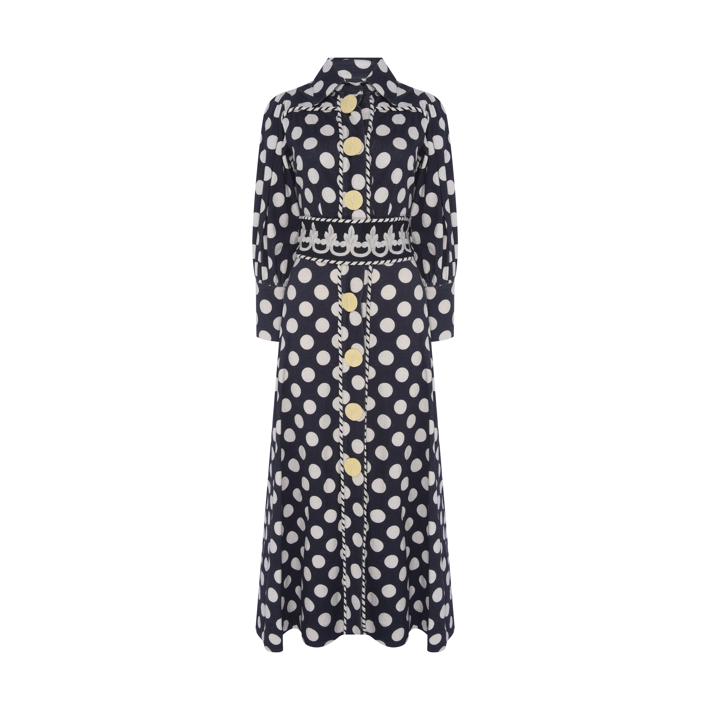 Vestido Estampado Poá Framed