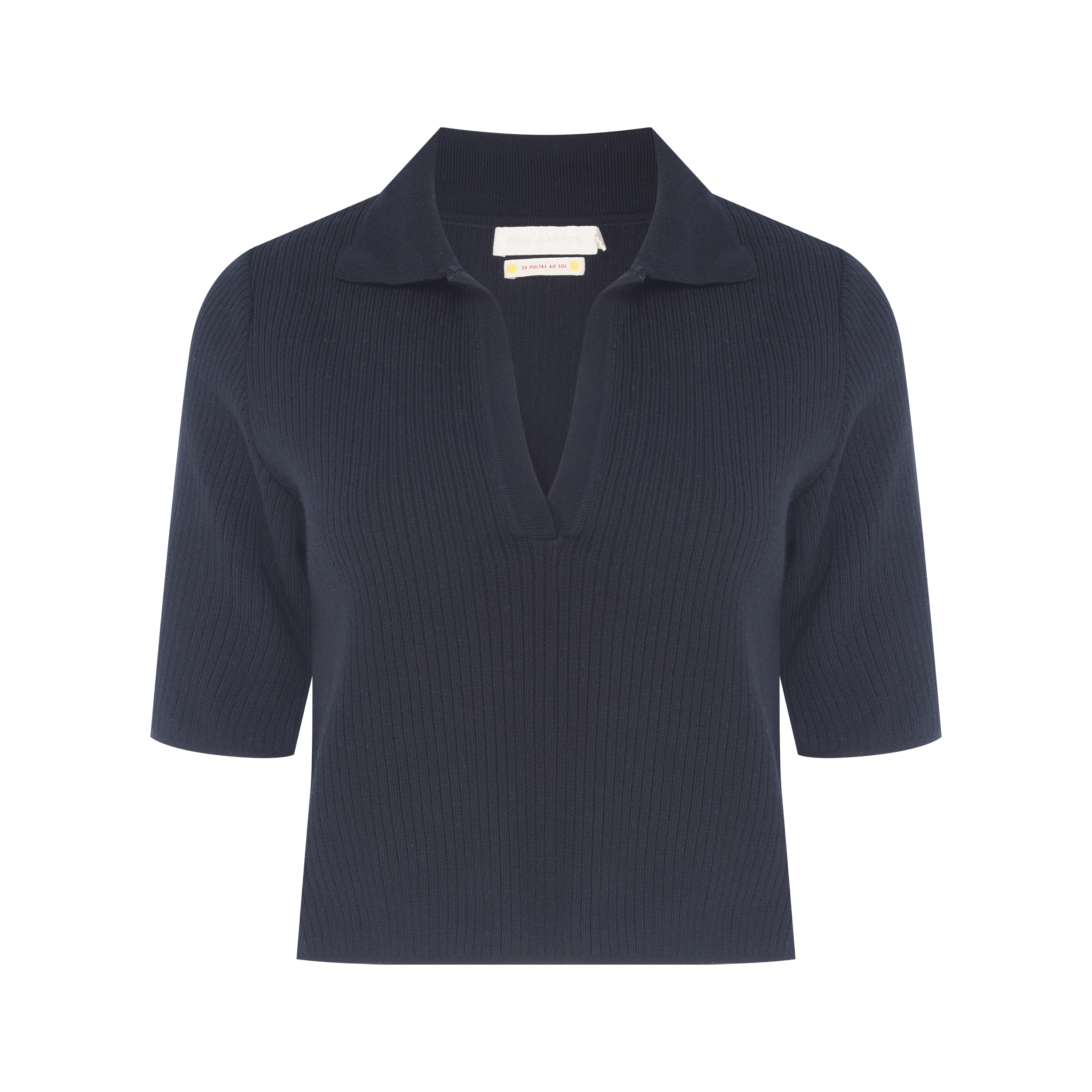 Blusa Gola Polo Preta Cris Barros