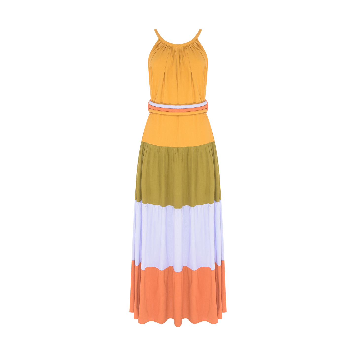 Vestido Longo Colorido Framed