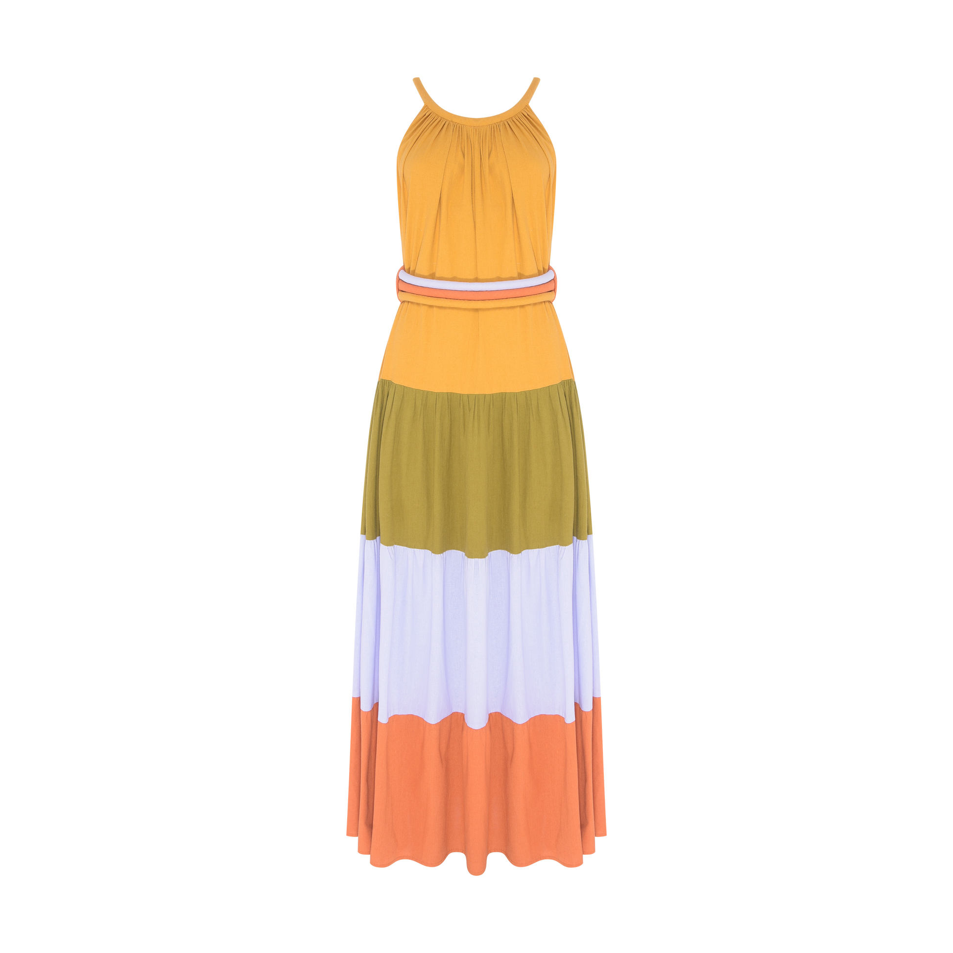 Vestido Longo Colorido Framed