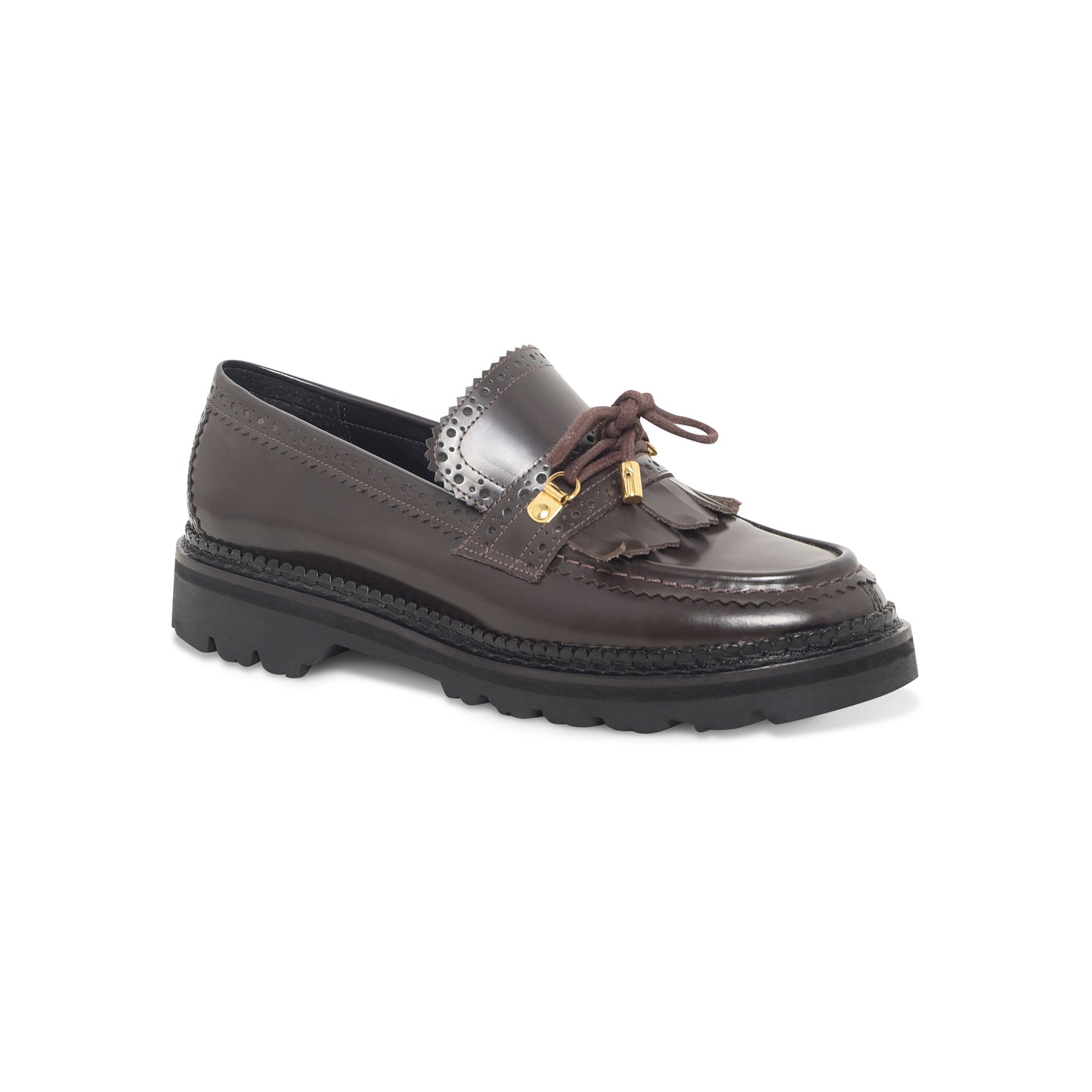 Sapato Loafer Marrom Mixed