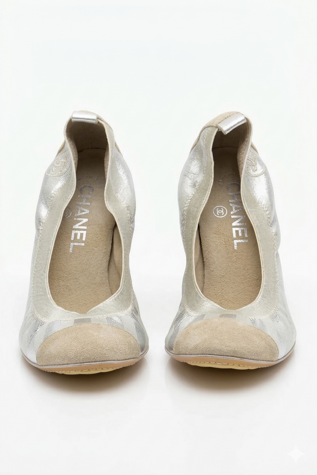 Salto Chanel Prateado