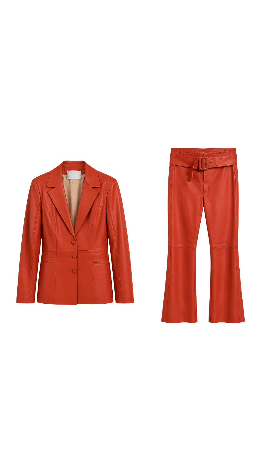 Conjunto Couro Laranja Nk