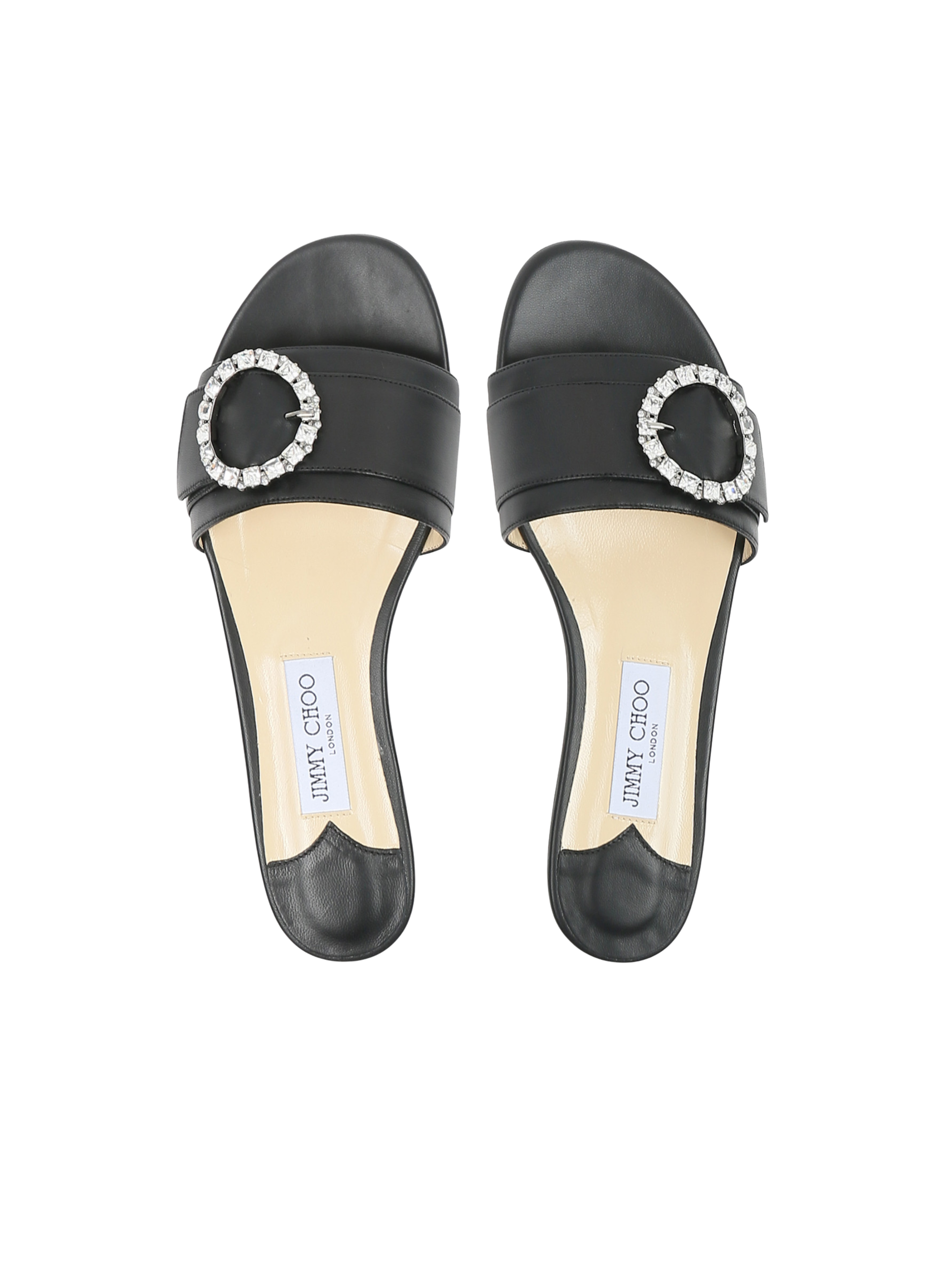 Sandália Flat Preta Jimmy Choo